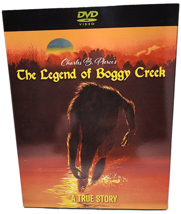 A dvd cover of the legend of boggy creek.