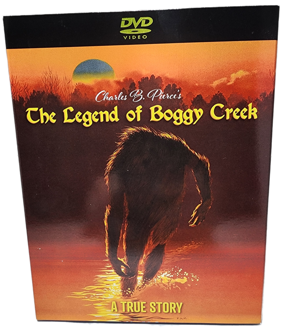 A dvd cover of the legend of boggy creek.