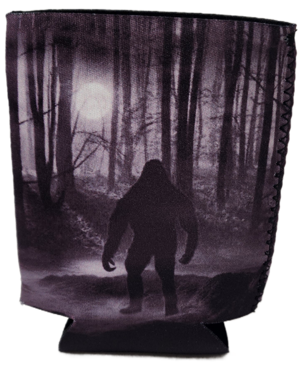 A picture of a bigfoot in the woods.