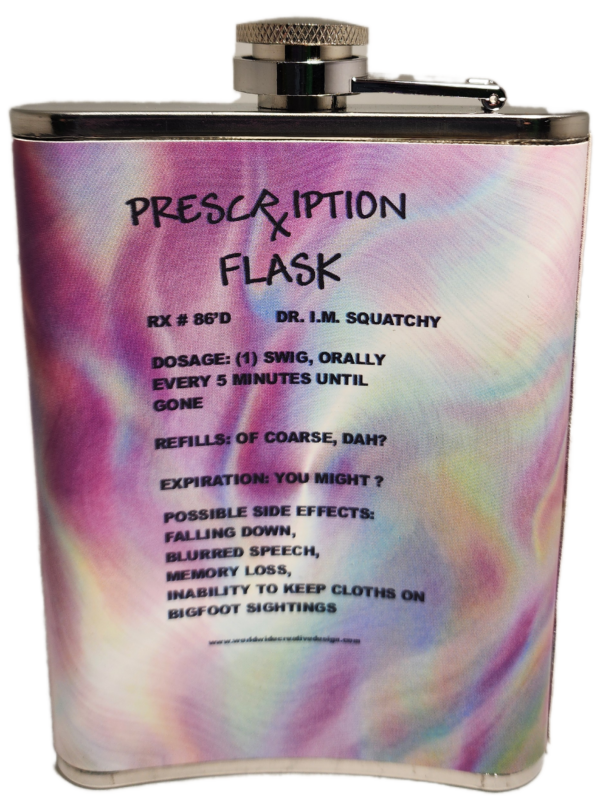 A picture of the back side of a prescription flask.