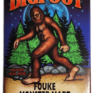 A picture of bigfoot is on the label.