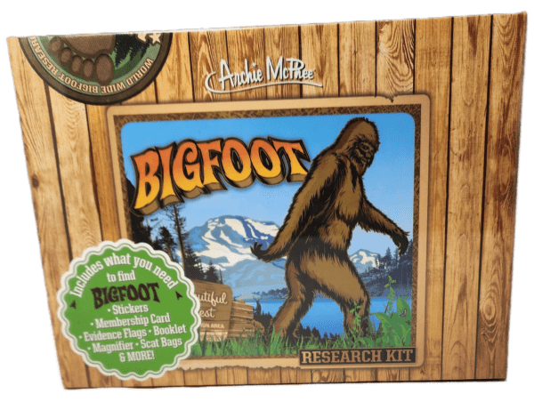 A box of bigfoot stickers on the front cover.