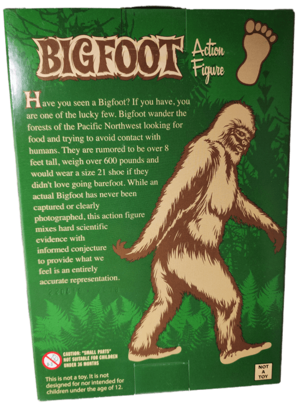 A poster of bigfoot is shown in this picture.