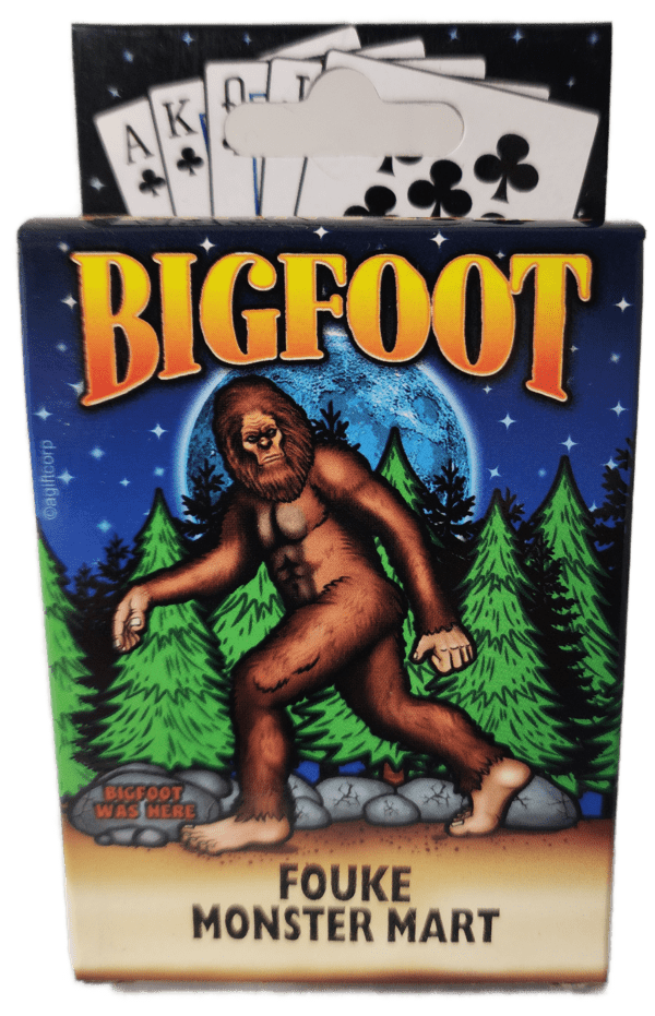 A picture of the bigfoot logo on a box.