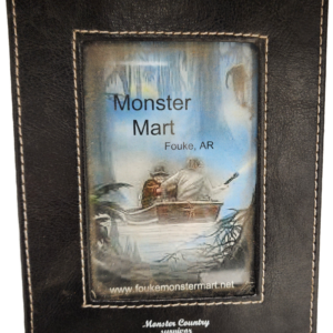 A picture frame with the words " monster mart " written on it.