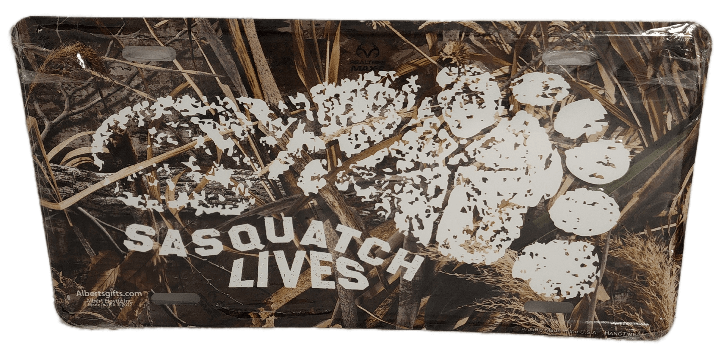 A picture of the back side of a wall with squatch lives written on it.