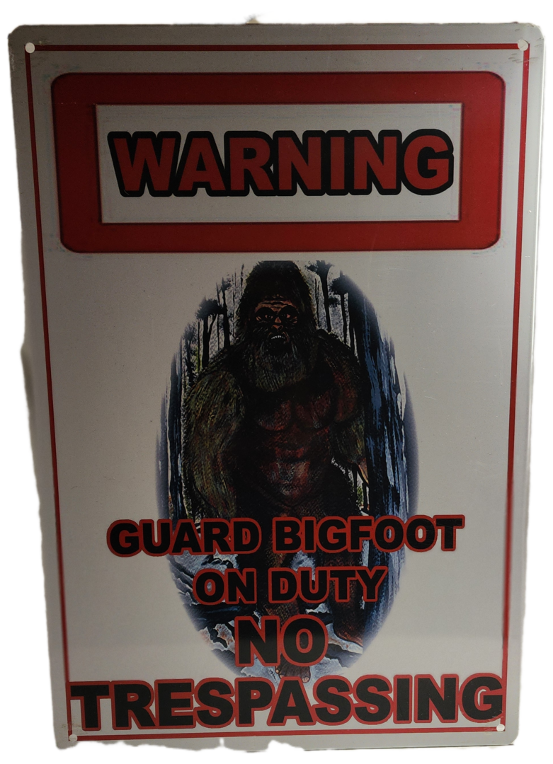 A warning sign with an image of a gorilla.