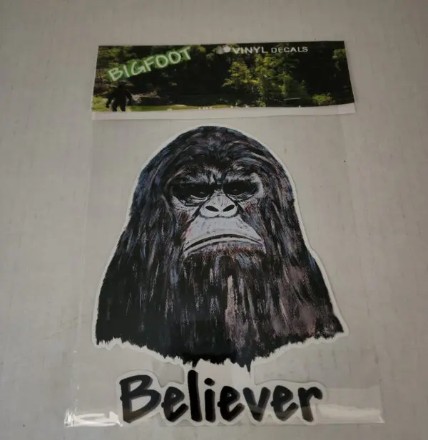 A picture of a gorilla with the word " believer " underneath it.